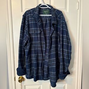 Woolrich The Green Label Collection Blue Plaid Shacket